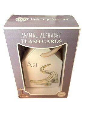 Animal Alphabet Flash Cards Berry Lane 26 Double Sided Illustrated Non-Toxic New